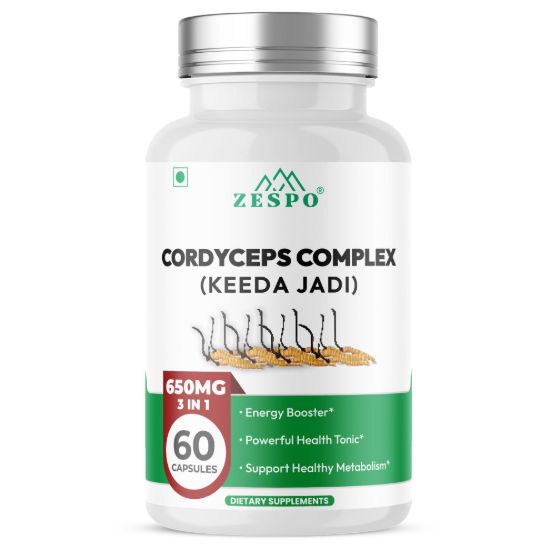 Picture of Cordyceps Complex (Keeda Jadi) – 60 Capsules 3-in-1 Mushroom