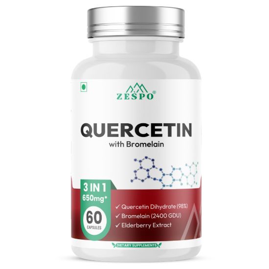 Picture of Quercetin 3 in 1 Complex 650mg 60 Veg Capsules