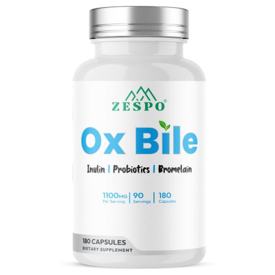 Ox Bile 1100mg with Inulin – 180 Capsules