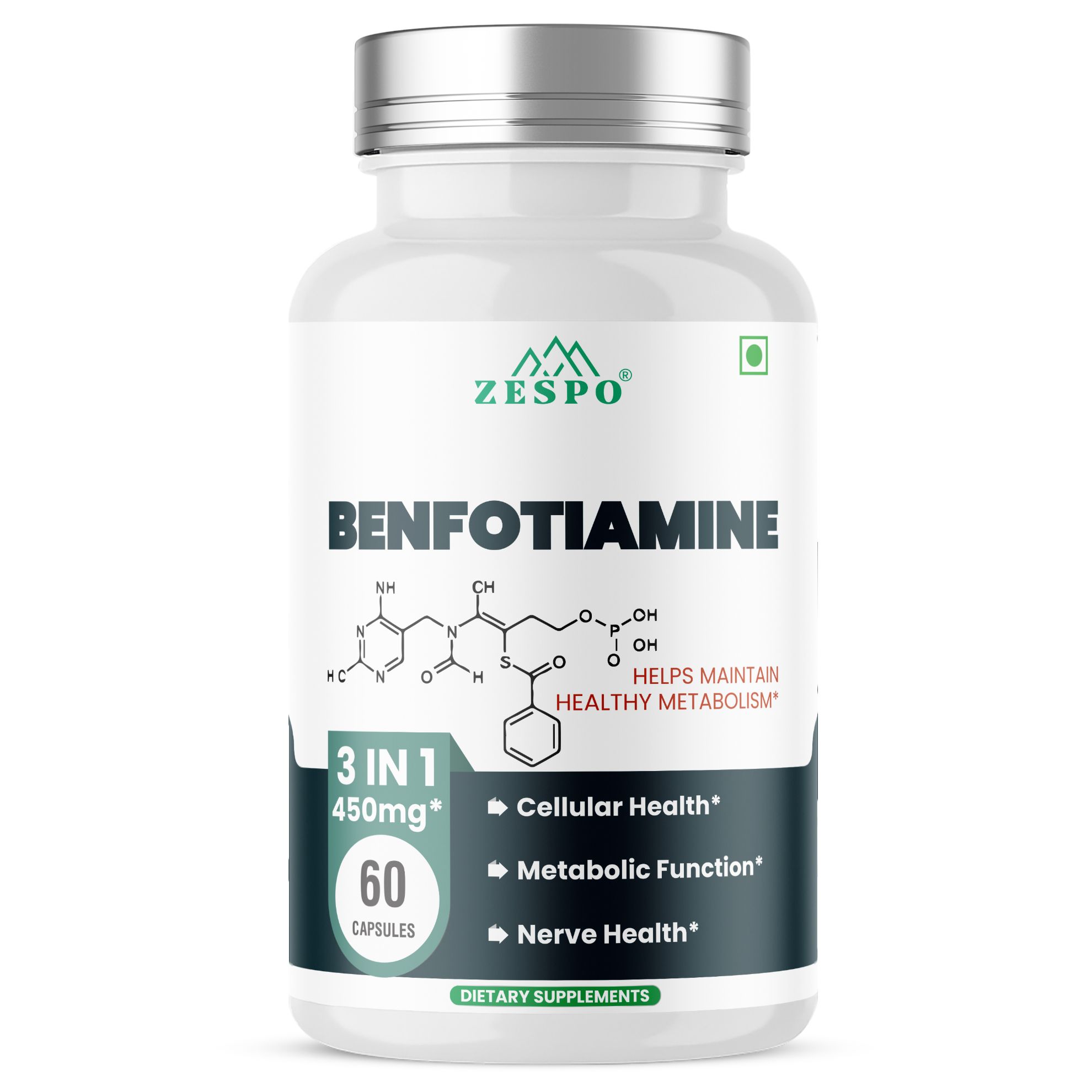 Picture of Benfotiamine with Alpha Lipoic Acid & L-Leucine – 60 Capsules
